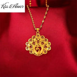 NK130 Peacock 24KT Pendant Necklace