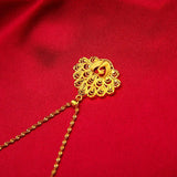 NK130 Peacock 24KT Pendant Necklace
