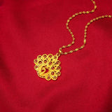 NK130 Peacock 24KT Pendant Necklace
