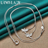925 Silver Dragonfly Necklace for Women