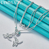 925 Silver Dragonfly Necklace for Women