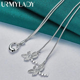 925 Silver Dragonfly Necklace for Women