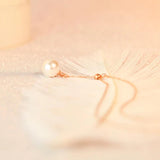 Pearl Pendant Necklace 925 Sterling Silver Adjustable Collarbone Jewelry