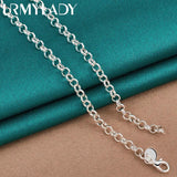 925 Silver Roman Numeral Chain Necklace Wedding Jewelry