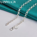 925 Silver Roman Numeral Chain Necklace Wedding Jewelry