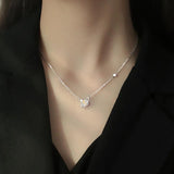 Zircon Planet Pendant Choker Necklace Female Jewelry
