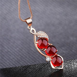 Green Chalcedony Pendant 925 Silver Necklace Women Gemstone Peas Pendant