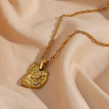Stainless Steel Girl With Precious Gift Pendant Necklace