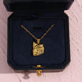 Stainless Steel Girl With Precious Gift Pendant Necklace