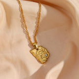 Stainless Steel Girl With Precious Gift Pendant Necklace