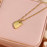 Stainless Steel Girl With Precious Gift Pendant Necklace
