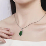 925 Silver Agate Gemstone Wedding Necklace Fine Jewelry