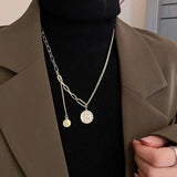 14K Gold Plated Dollar Sign Pendant Necklace for Women