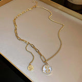 14K Gold Plated Dollar Sign Pendant Necklace for Women