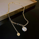 14K Gold Plated Dollar Sign Pendant Necklace for Women