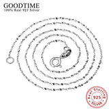 Sterling Silver Popcorn Chain Necklace Real 925 Silver Link Chains