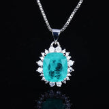 Retro Paraiba Tourmaline Pendant Necklace