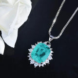 Retro Paraiba Tourmaline Pendant Necklace