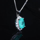 Retro Paraiba Tourmaline Pendant Necklace