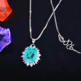 Retro Paraiba Tourmaline Pendant Necklace