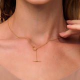 925 Silver Initial Round Choker Necklace for Women