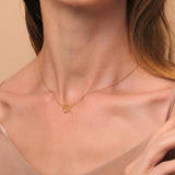 925 Silver Initial Round Choker Necklace for Women
