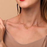 925 Silver Initial Round Choker Necklace for Women