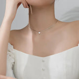 925 Silver CZ Snake Chain Choker Necklace