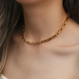 Simplicity Geometry Metal Bamboo Style Bracelet Anklet Necklace