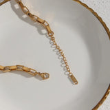 Simplicity Geometry Metal Bamboo Style Bracelet Anklet Necklace