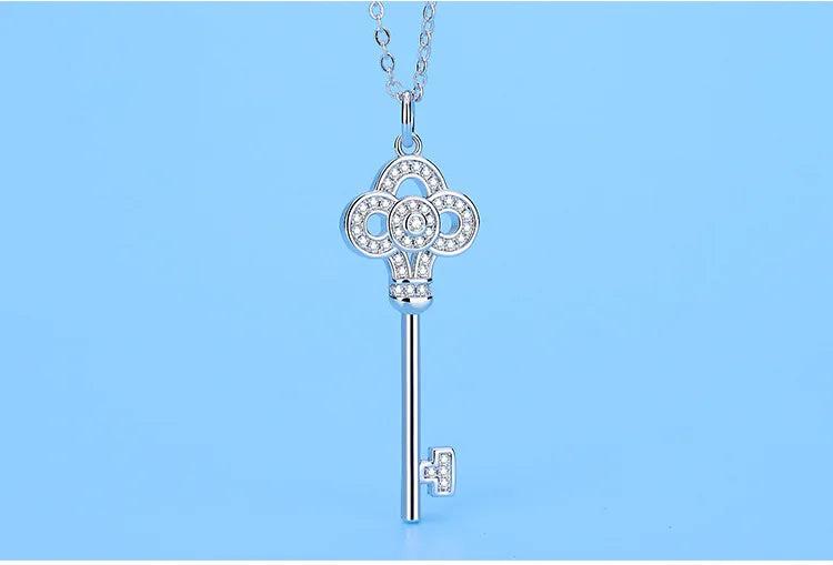 Austrian Shell Pendant Necklace Titanium Steel Crystals Clavicle Chain