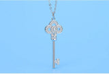 Austrian Shell Pendant Necklace Titanium Steel Crystals Clavicle Chain