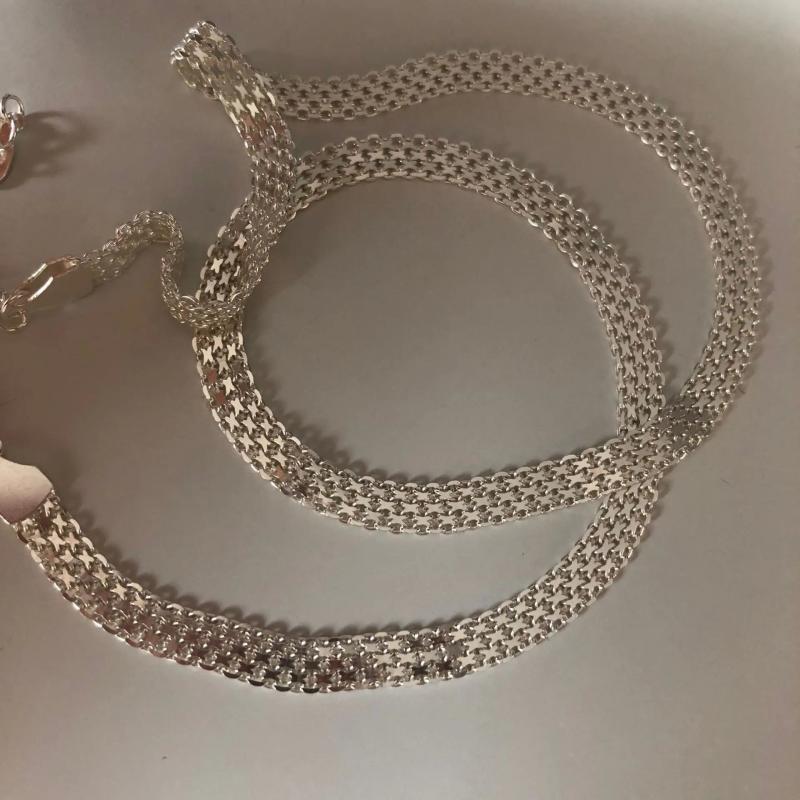 Delicate Silver Weave Necklace for Women 925 Jewelry Choker