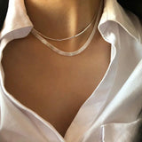 Delicate Silver Weave Necklace for Women 925 Jewelry Choker