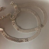 Delicate Silver Weave Necklace for Women 925 Jewelry Choker