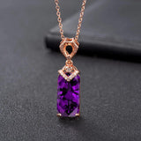 Amethyst Gemstone Pendant Necklace for Women