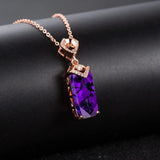 Amethyst Gemstone Pendant Necklace for Women
