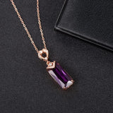 Amethyst Gemstone Pendant Necklace for Women