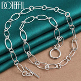 925 Sterling Silver OT Buckle Necklace 18 Inches Chain