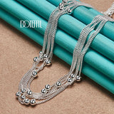 925 Silver Ball Grapes Necklace 18 Inches Chain Bridal Jewelry