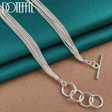 925 Silver Ball Grapes Necklace 18 Inches Chain Bridal Jewelry