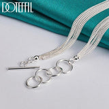 925 Silver Ball Grapes Necklace 18 Inches Chain Bridal Jewelry
