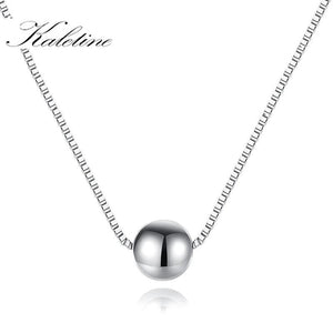 Kaletine Minimalist 925 Silver Clavicle Chain Necklace