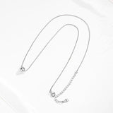 Kaletine Minimalist 925 Silver Clavicle Chain Necklace