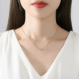 Kaletine Minimalist 925 Silver Clavicle Chain Necklace