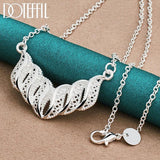 925 Silver 18 Inch Chain Pendant Necklace Wedding Party Jewelry