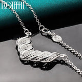 925 Silver 18 Inch Chain Pendant Necklace Wedding Party Jewelry