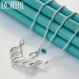 925 Silver 18 Inch Chain Pendant Necklace Wedding Party Jewelry