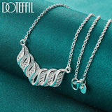 925 Silver 18 Inch Chain Pendant Necklace Wedding Party Jewelry
