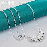 925 Silver 18 Inch Chain Pendant Necklace Wedding Party Jewelry